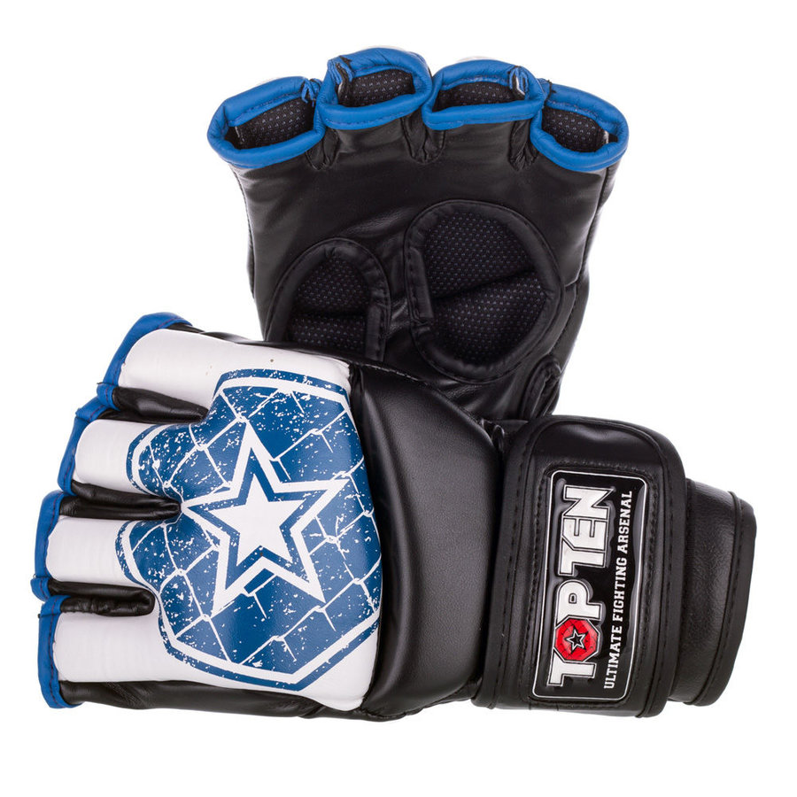 Bílo-modré MMA rukavice Top Ten - velikost S
